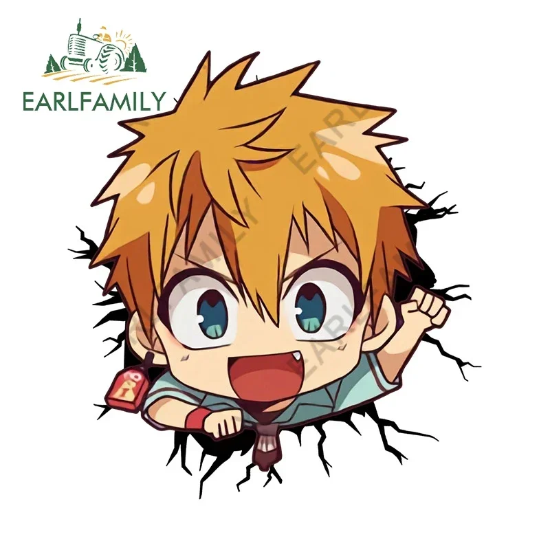 Фото EARLFAMILY для 3D застрявшие унитазы Hanako Kun Minamoto Kou автомобильные наклейки виниловые аниме наклейки автомобильные аксессуары декор бампера №1