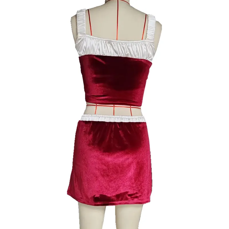 Женские комплекты из 2 предметов WPNAKS летняя одежда вельветовый Топ без рукавов с