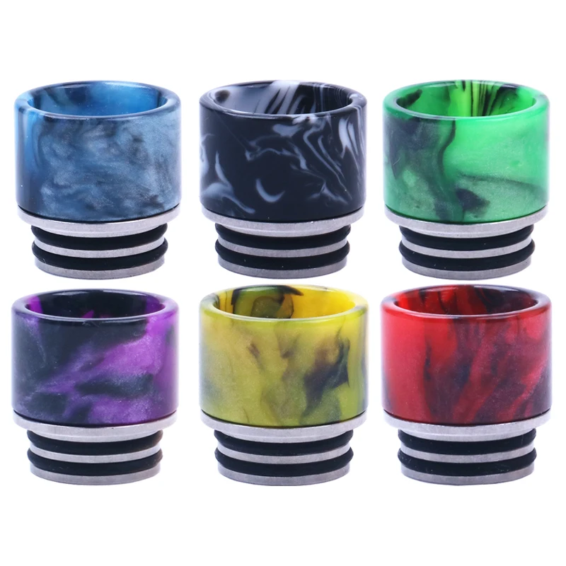 

[Wholesale]50PCS 810 510 Stainless Steel Resin Anti-fry oil Drip Tip For TFV12 Prince Universal Fit for 510&810 drip tip