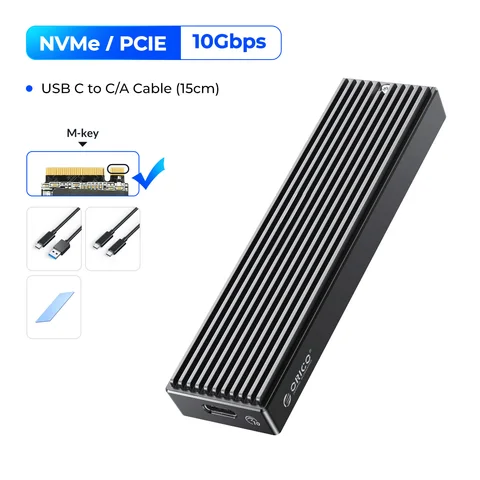 ORICO M2 CASO SSD NVME USB TIPO C GEN2 10GBPS PCIE SSD CASO M2 SATA NGFF 5GBPS M.2 NVME Caixa de disco de gabinete M.2 Caso SSD