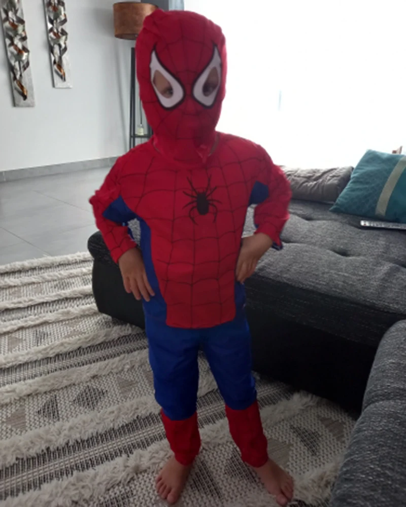 Новый супергерой Человек-паук мужской косплей красный паук мальчик Хэллоуин