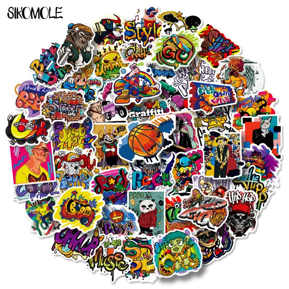 

10/30/50 шт. новые наклейки в стиле хип-хоп с психоделическим рисунком, наклейки для чемоданов, ноутбуков, скейтбордов, холодильников, ноутбуков...