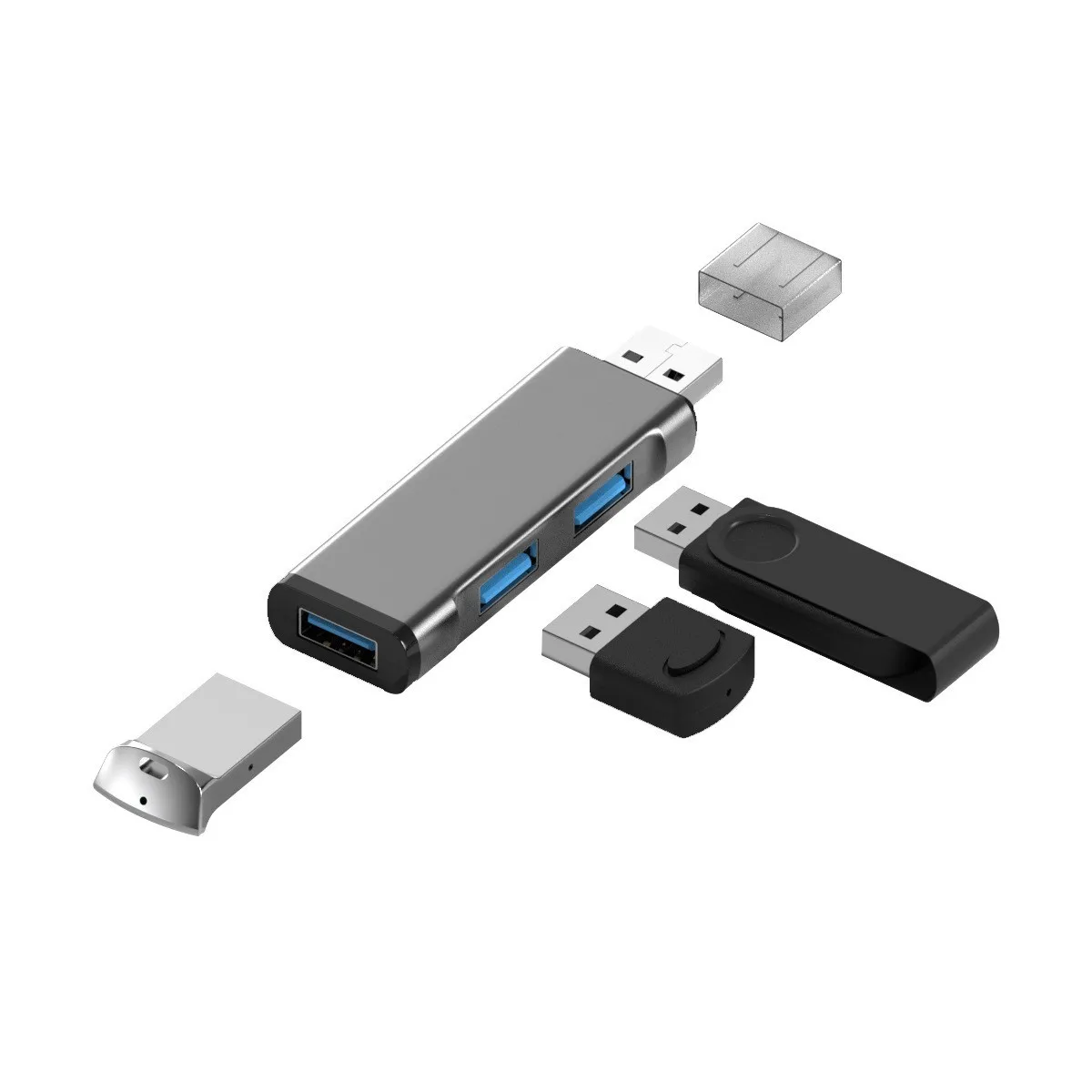 USB-концентратор USB 3,0 OTG с 3 портами, USB-концентратор, мульти-разветвитель, адаптер, аксессуары для ноутбуков Xiaomi, Lenovo, Macbook Pro