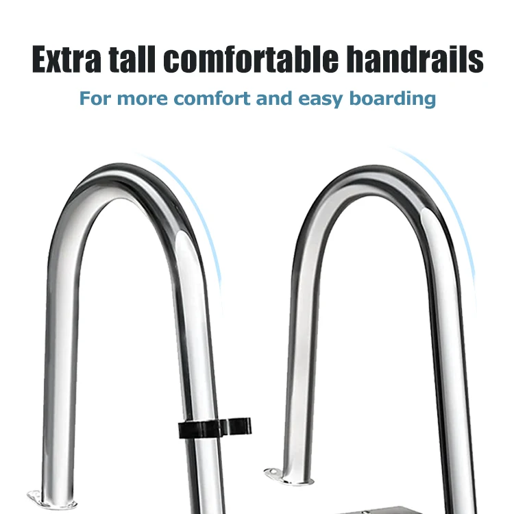 HOMFUL Морская лестница для посадки лодки из нержавеющей стали Складная стремянка