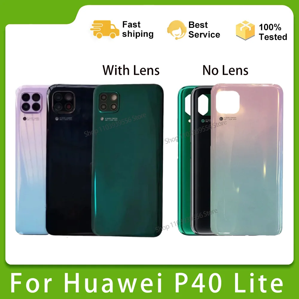 Задняя крышка батарейного отсека для Huawei P40 Lite задняя корпуса чехол Nova 6 SE JNY-L21 JNY-L22