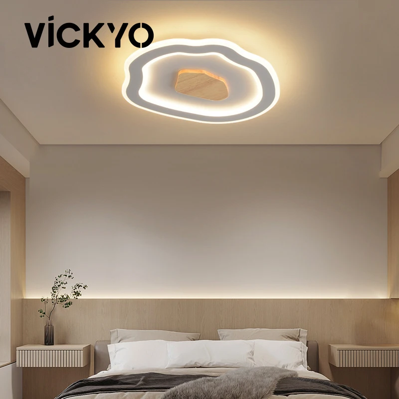 

VICKYO Nordic LED Chandelier Lights living Bedroom Indoor Lighting Acrylic Square Round Pentagon Restaurant Decor Hanging Lamps