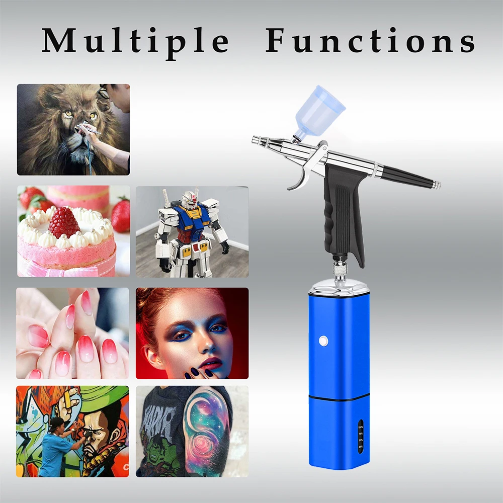 Новый дизайн профессиональный беспроводной аэрограф и компрессор комплект