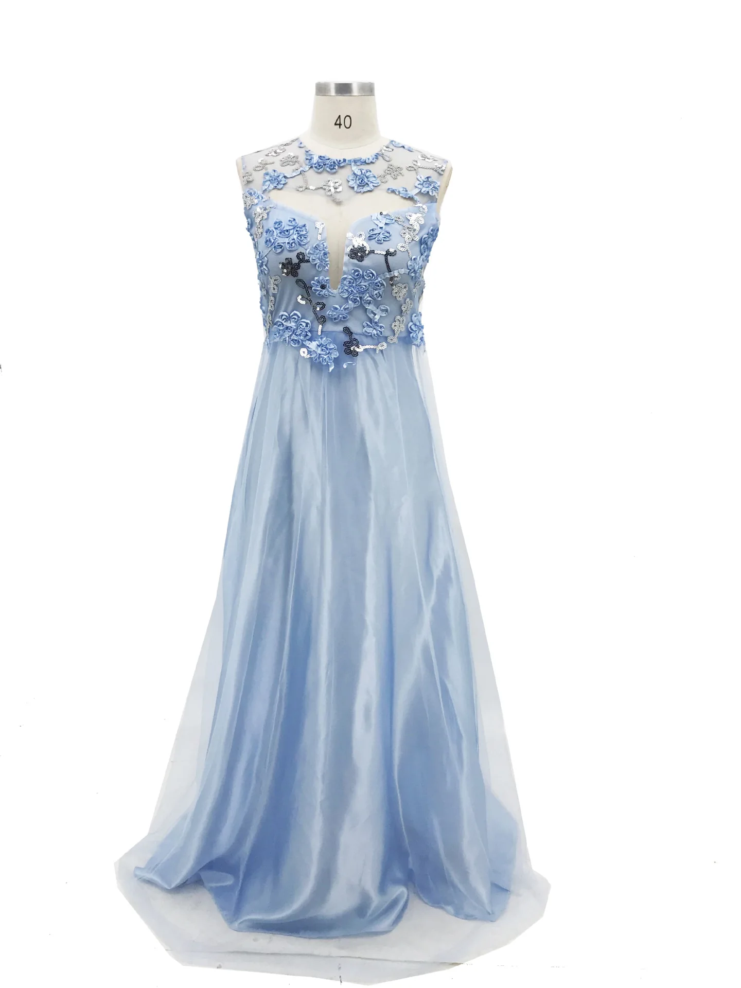 2022 New Fashion Sexy Spring Summer Foreign Trade Solid Temperament Dress Dress Long Dress Light Blue Evening Dress