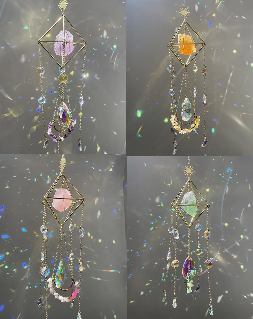 

Healing Aura Quartz Window Sun Catcher Prism/Prism Hanging Suncatcher/Car Charm Window/Witchy Suncatchers