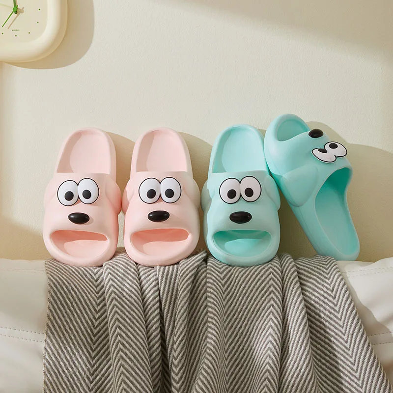 Cute Dog Home Slipper for Women 2023 Summer Spring Kawaii Cartoon Animals Flip Flops Female Casual Shoes EVA Light Sandals