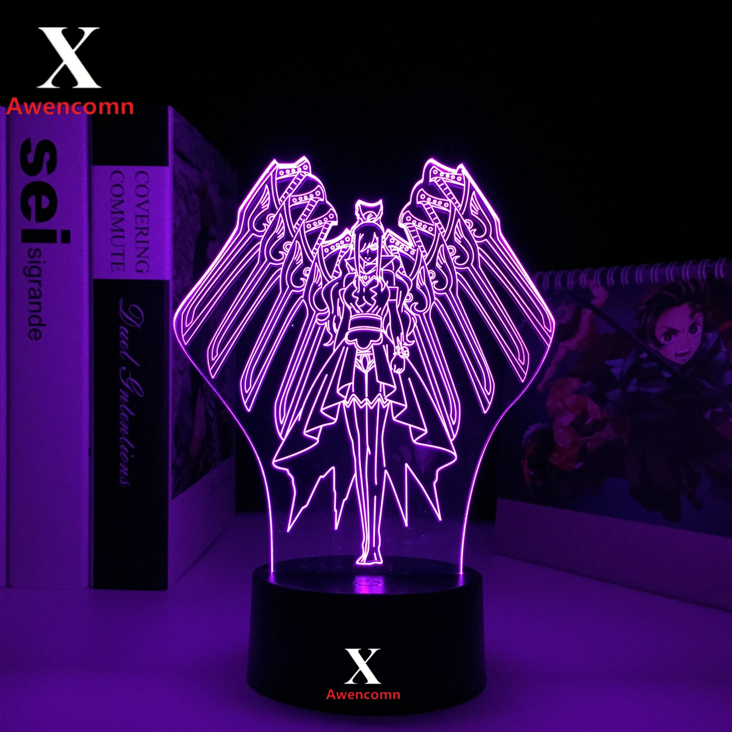 

Anime Fairy Tail 3D Lamp Erza Scarlet for Bedroom Decor Night Light Child Birthday Gift Manga Fairy Tail Room Led Light Bedside