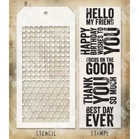 new bold sayings grid dot diamonds silicone stamps stencil diy scrapbooking paper handmade album stamp die sheets greeting card