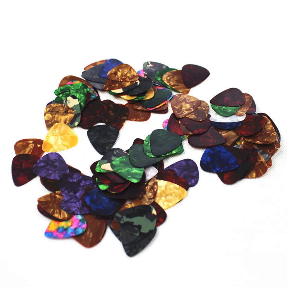 

Celluloid Picks Guitar Picks Musical Instrument Smooth Surface Specific Pattern 0.46mm 12PCS 26x30mm