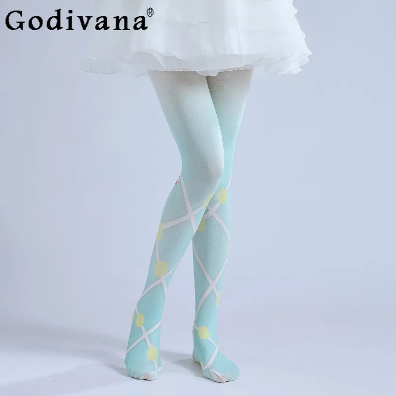 Облегающие колготки с бантом и ромбовидным рисунком студенческие танцевальные