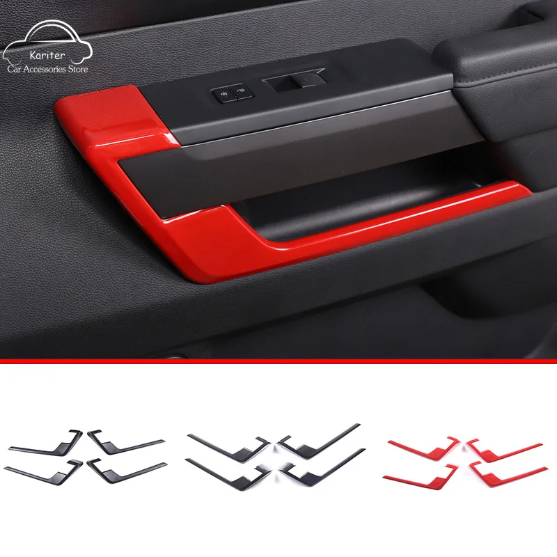 Для Toyota Tundra 2022 2023 ABS отделка двери из углеродного волокна декоративная наклейка