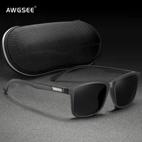 awgsee rectangle sunglasses for mens polarized new shades tr90 impact resistan frame driving fishing everyday use sunglass uv400