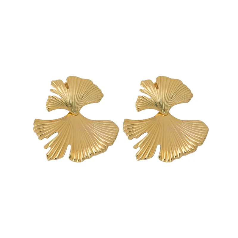 Нержавеющая сталь модные темпераментные серьги простые женские золотые