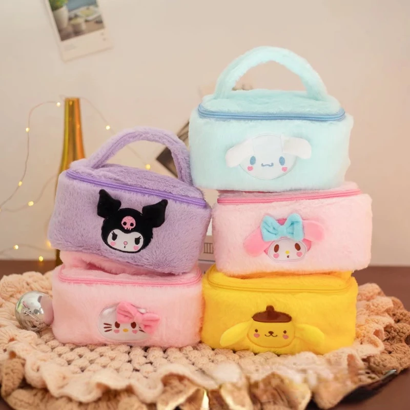 

Cartoon My Melody Big Ear Dog Clow M Little Devil Pom Pom Purin Hand Carrying Cosmetic Bag Sundry Bag handbag