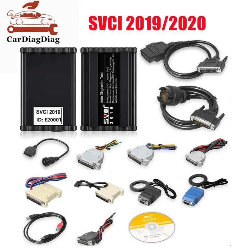 Программатор ключей SVCI 2020 2019 OBD2 охватывает VVDI2 2018 без ограничений Abrite Commander