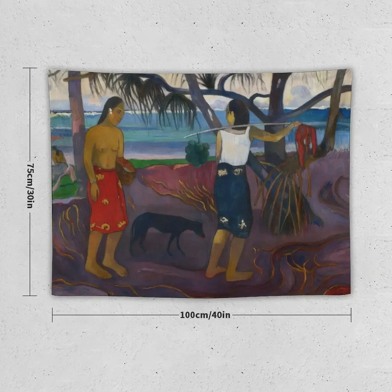 Paul Gauguin - I Raro Te Oviri (under the Pandanus) Гобелен Декор для комнаты дома