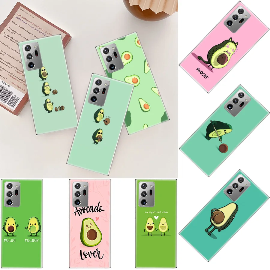Чехол для телефона с модным милым узором авокадо для Samsung Galaxy S20 FE S21 S10 S23 Plus S22 Ultra S10E S9 S8 S7 Edge.