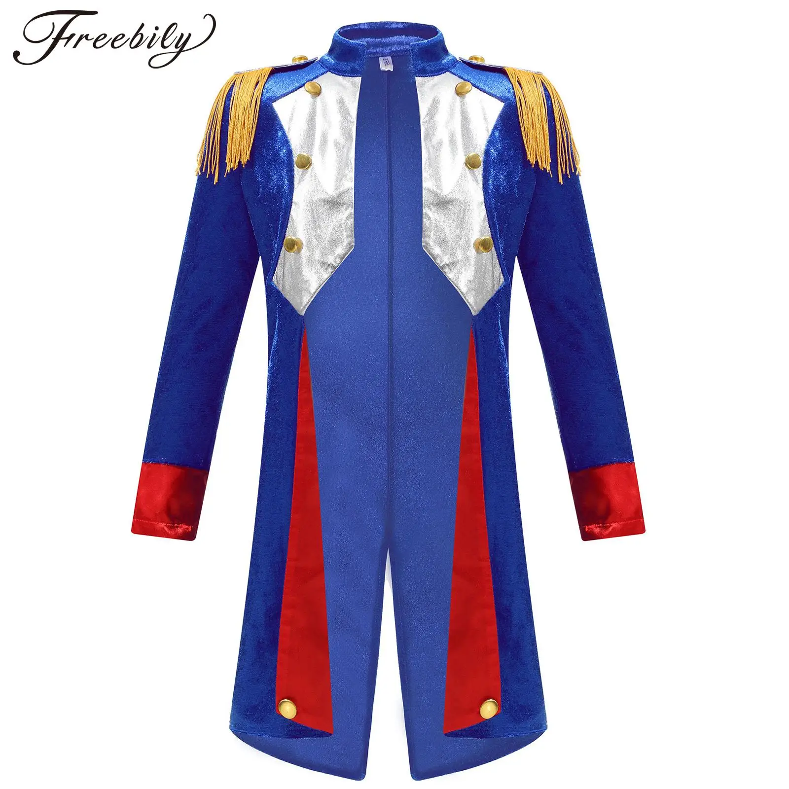 

Детский костюм для косплея Наполеона Бонапарта на Хэллоуин с длинными рукавами и кисточками