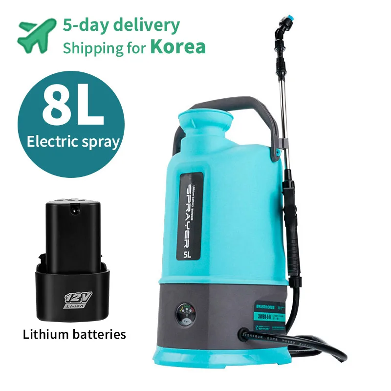 8L Electric spray recharge rechargeable spray agricultural gardening tools high-pressure atomizer spray