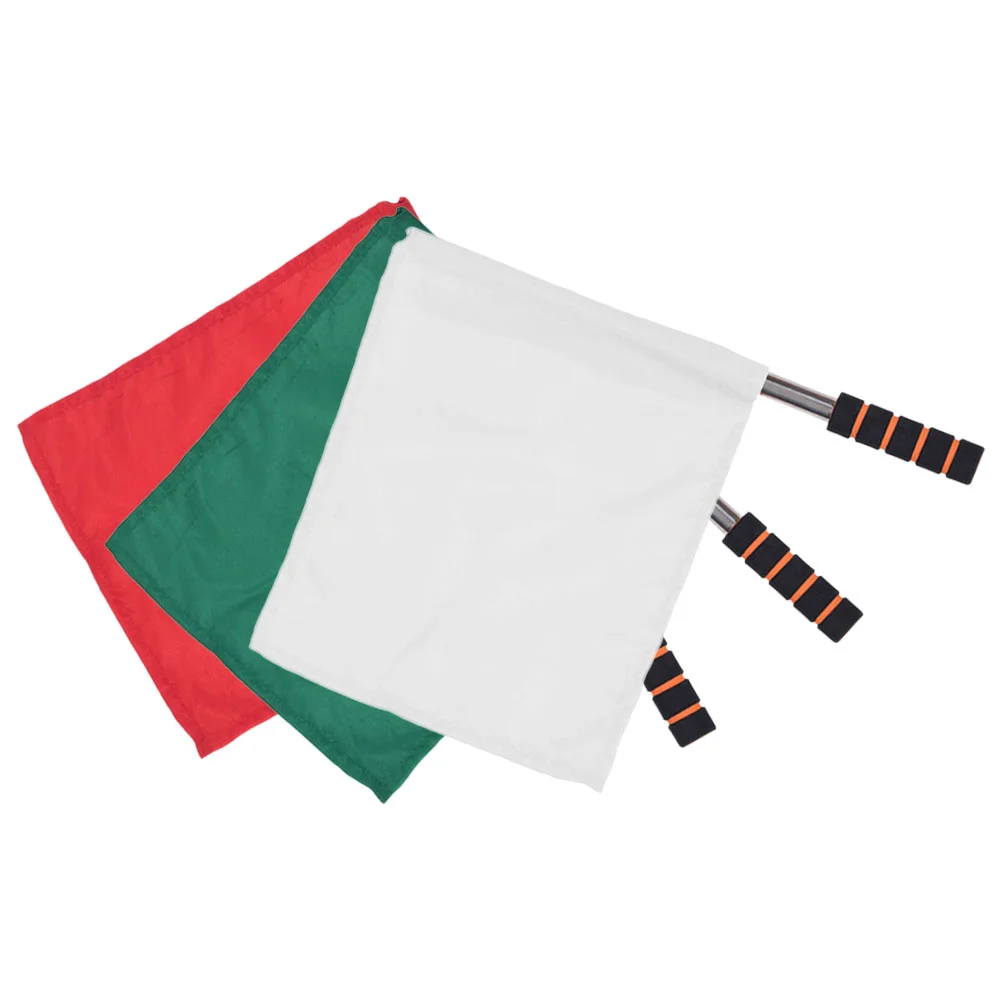 Флаг рефери с ручной волной гонки размахивающие проводящие флаги для сигнала