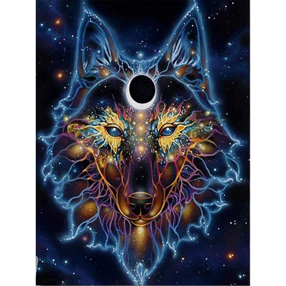 

Алмазная 3D Мозаика с волком, тигром, совой, львом, оленем