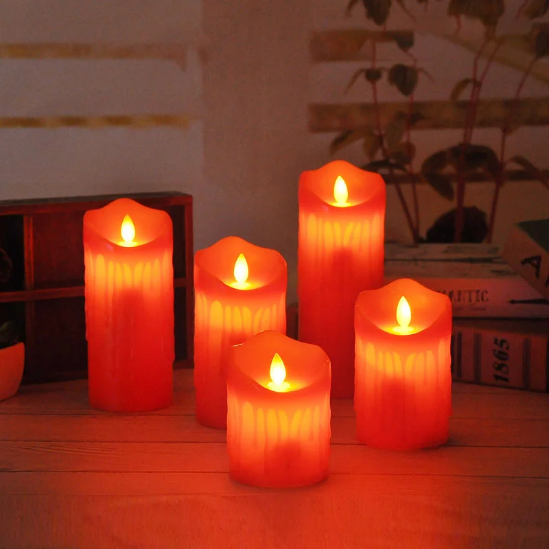 

Мерцающие беспламенные Свечи, светодиодные Чайные свечи, свечи, Аккумуляторные Свечи для камина, аксессуары для украшения дома на Рождеств...