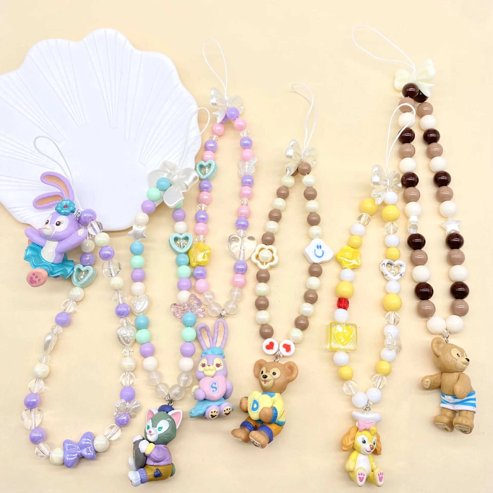 

Kawaii Disney Anime Model Mobile Phone Chain Women Girl Cellphone Strap Anti-Lost Lanyard Hanging Cord Jewelry Bracelet Keychain