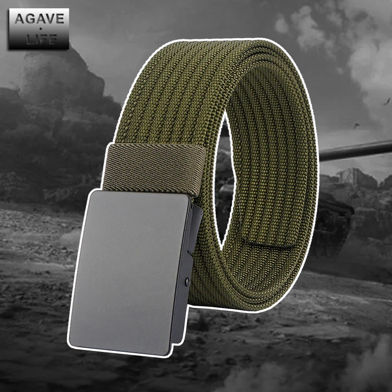 

Harajuku Men's Army Belt Tactical Military Nylon Waist Belt Canvas Web Belt Quick Release Hunting Training Metal Buckle Men Belt