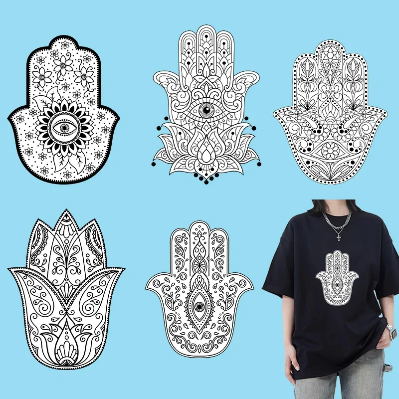 Термонаклейки DTF для ручной рисовки рук глаз пальцев Tima термонаклейки