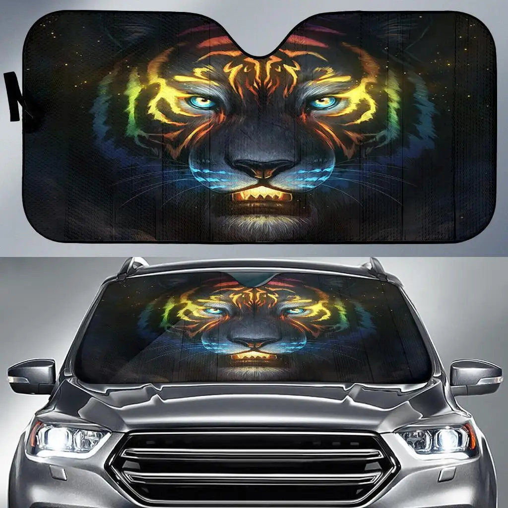 

Tiger car sun shades car uv protection windshield sunshade accessories for family gifts