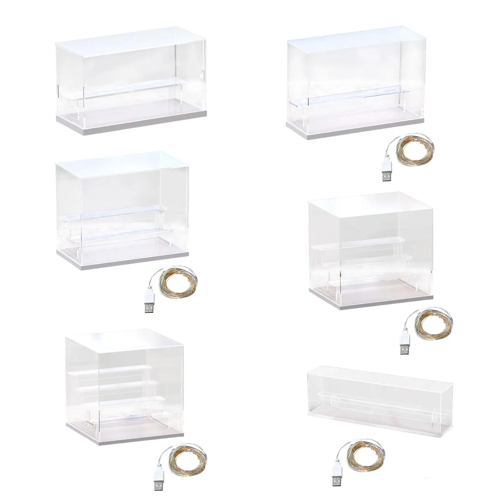 

Стеллаж для дисплея, прозрачная акриловая Пылезащитная столешница, Фотоэлементы для кукол, экшн-фигурок, миниатюрные фигурки