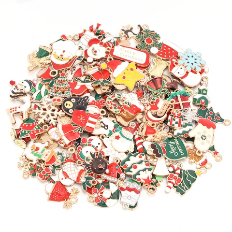 SAUVOO Мультяшные Рождественские Эмалированные Подвески