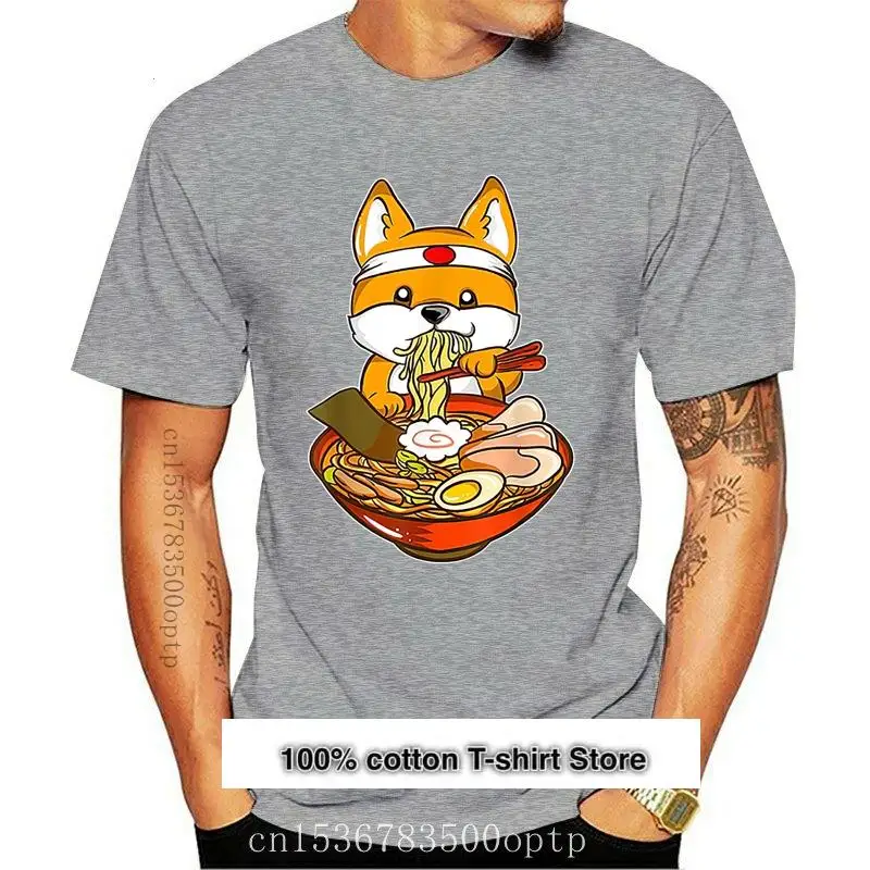 

Новинка Kawaii футболка японского аниме Сиба-ину рамен