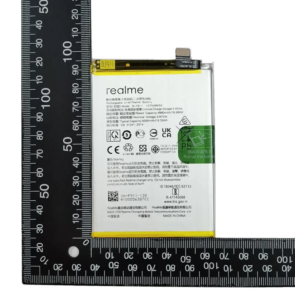 100% оригинальный новый аккумулятор 5000 мАч BLP911 для OPPO Realme V25/Realme 9i 9 Pro 9Pro/Reno 8/8 Phone Battery