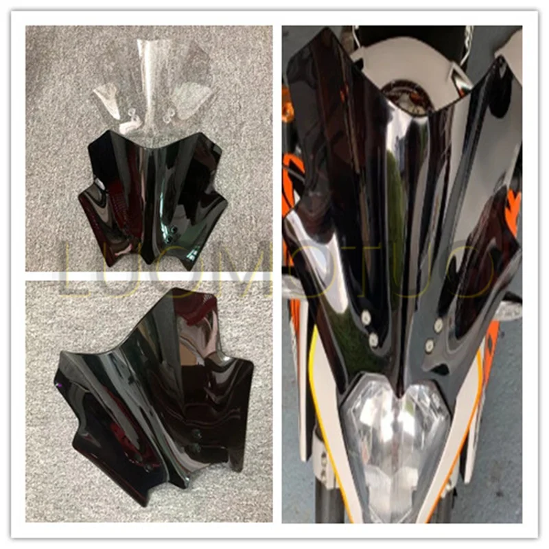 

Motorcycle High Quality Fit For KTM 125 200 390 DUKE 2012-2016 Windshield Windscreen Wind Deflectore