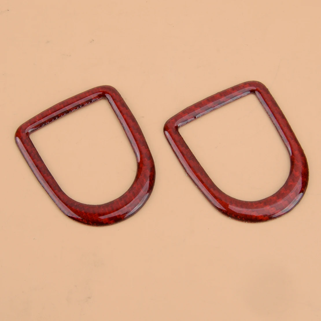 

1 пара Красного автомобильного дверного замка из углеродного волокна, кольцо, отделка, наклейка, украшение, подходит для Ford Mustang GT 2005 2006 2007 2008 ...