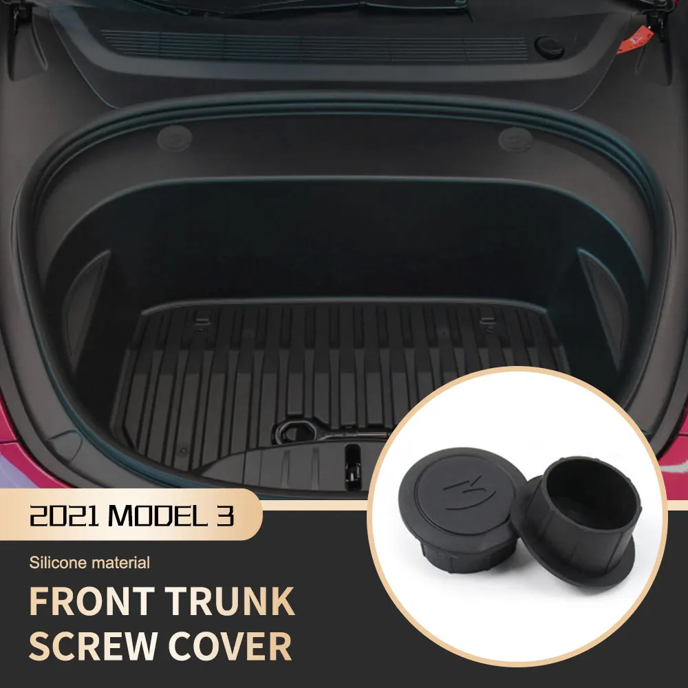 

Car Front Trunk Hook Storage Box Screw Cover Protection Anti-Dust Rustproof For Tesla Model 3 2021 Auto Modification Accessorie