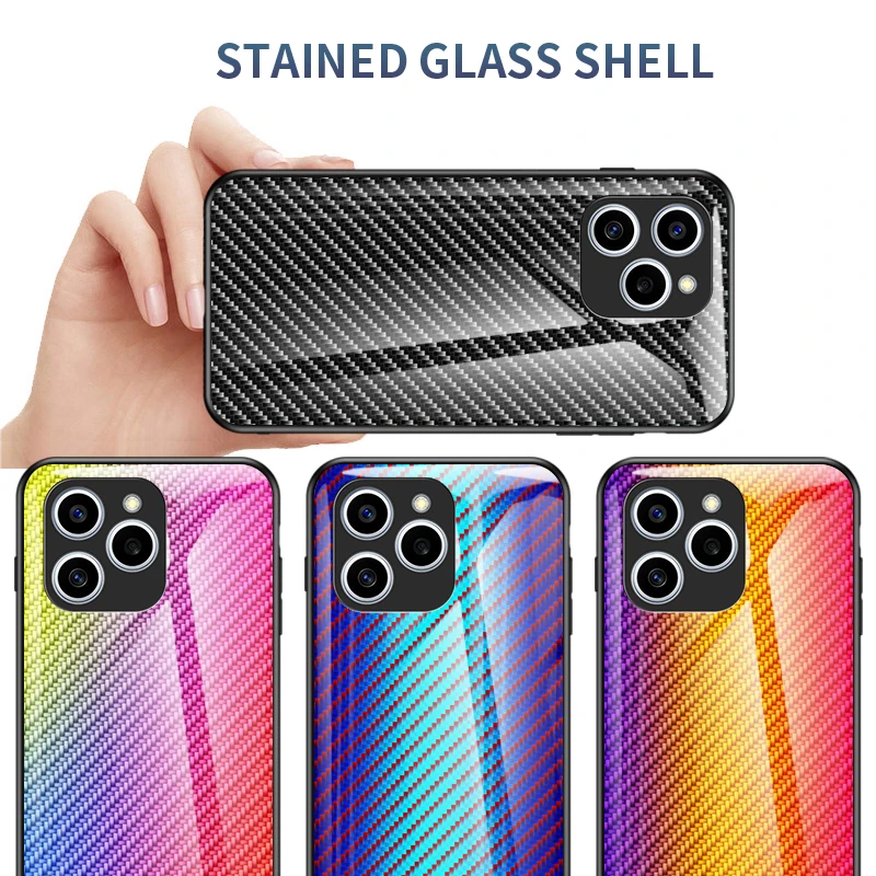 

For Honor 60 50 30 20 10 SE Pro Play5 Play5t Play4 Play4t X10 Lite 9X V40 V30 8X Max Tempered Glass Colorfull Phone Case Cover