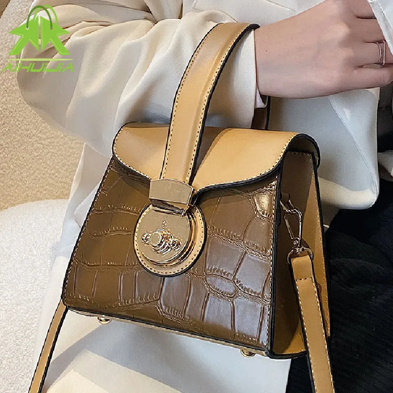 

Luxury Stone Pattern Handbags for Women 2022 New High Quality Pu Leather Shoulder Bag Designer Fashion Messenger Bag Sac A Main