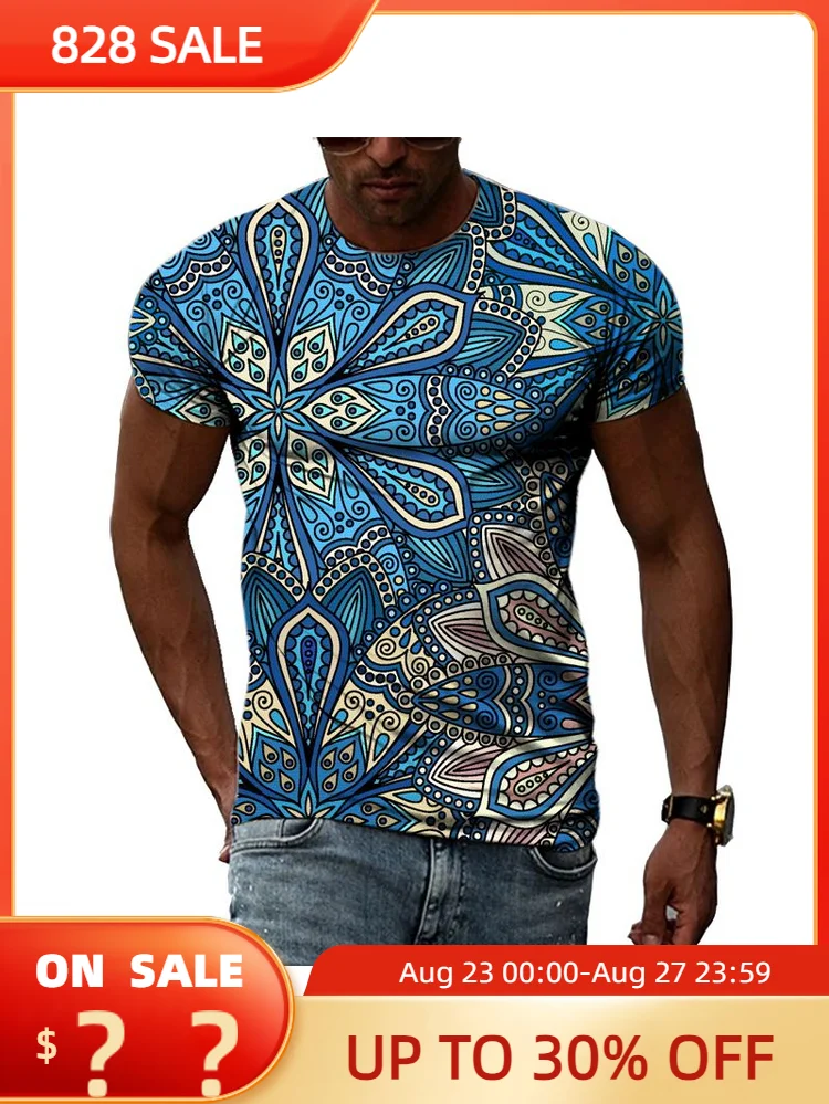 

Color nationality Floral Pattern Unisex t-shirts 3D Fashion Casual Hip Hop Summer Tee Personality Trendly Men Print Short Sleeve