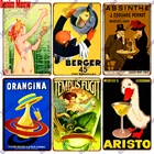 Забавный постер Absinthe, винтажная жестяная вывеска, европейские пивные металлические знаки, декоративная тарелка для бара паба, человека, пещеры, клуба, Настенный декор, WY196