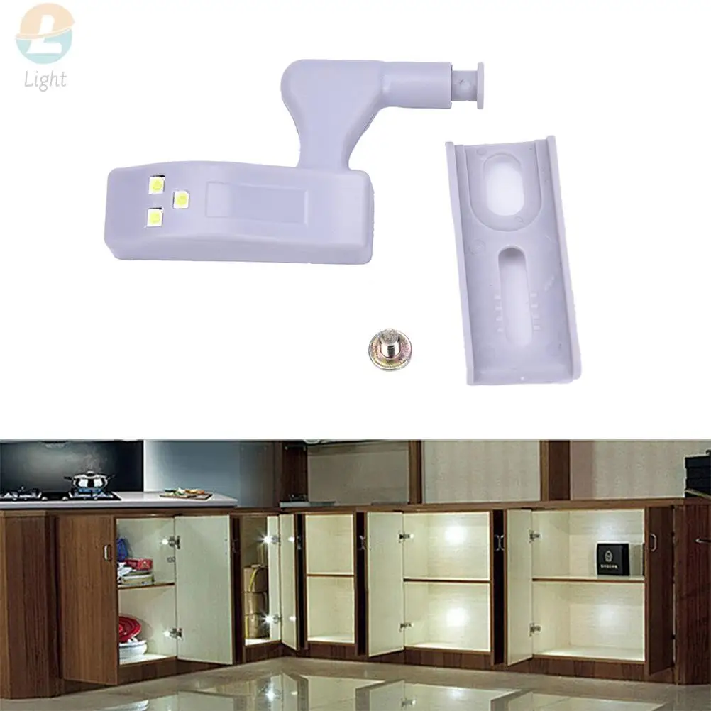 

1PC Cabinet new LED white light cabinet lamp closet door hinge light automatic switch day light source touch door open