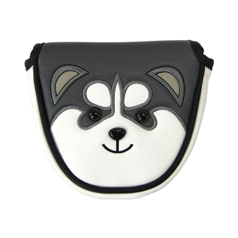 

Golf Mallet Husky Semicircle Putter Cover Golf Head Cover Waterproof Pu Fabric Golf Protective Cover