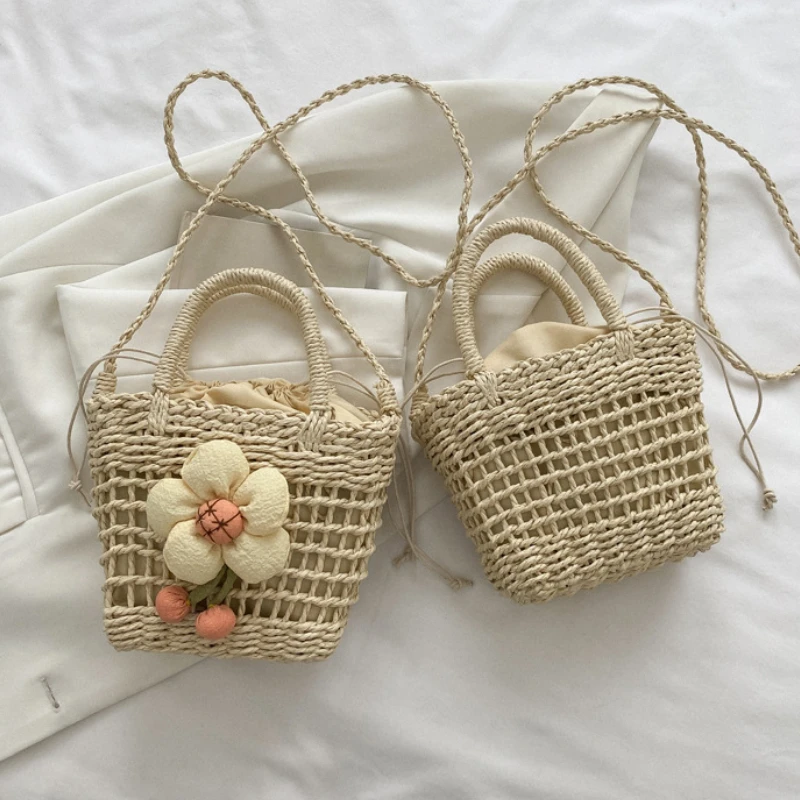 

Women's Woven Bag 2022 New Fashion Hand-held Oblique Cross Bag Western Style Simple Casual Niche Straw Bag