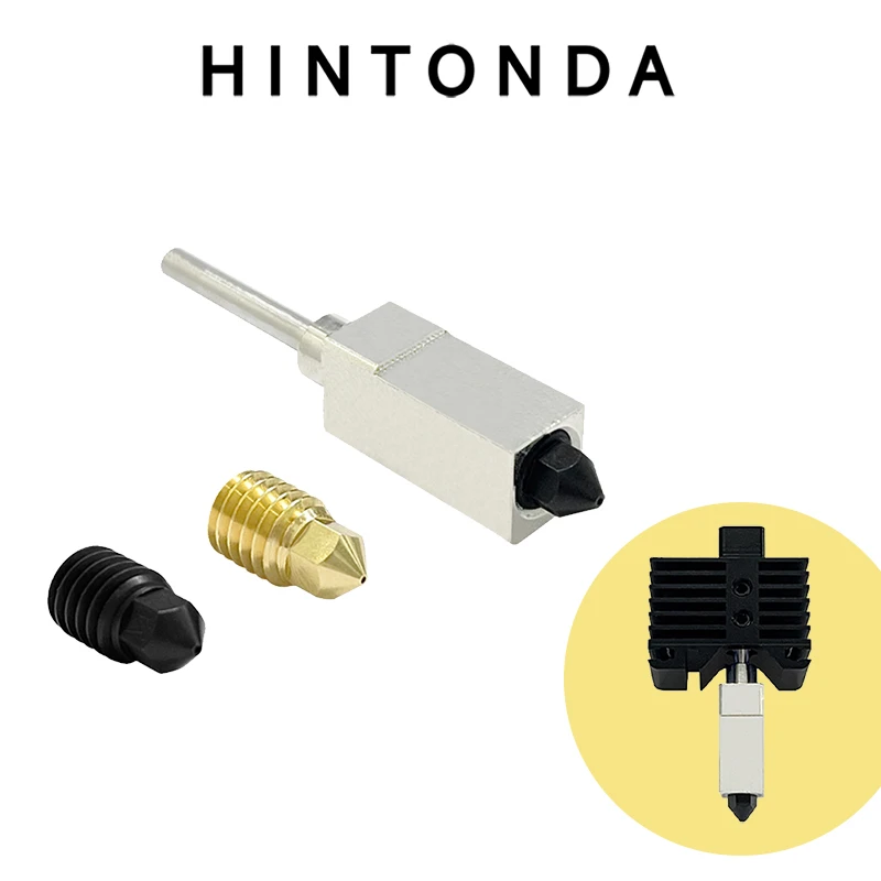 

2PCS X1 P1P 3D Printer Hot End Nozzle CHT HRC60 Hardened Steel 0.4mm 0.6mm for B-Lab X1 Carbon X1-Carbon Combo P1P 3D Printer