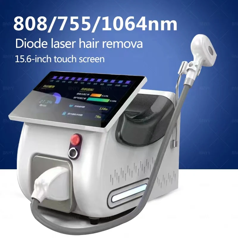 

2023 newst 755nm 808nm 1064nm 3 Wavelength 808nm Diode Laser Hair Removal Machine Permanent Painless Hair Remover machine